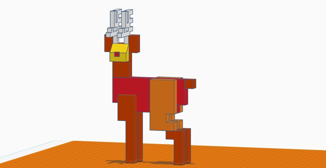 Make 8bit Wooden Reindeer