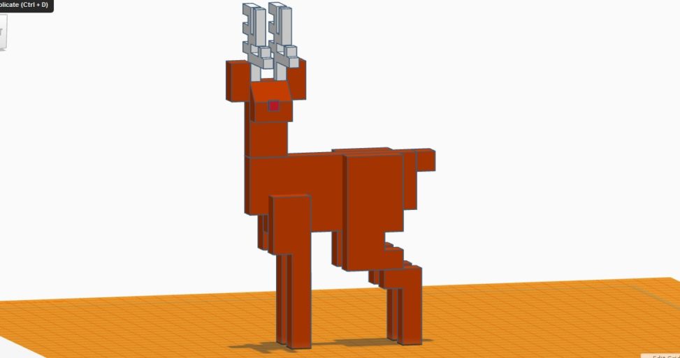 Make 8bit Wooden Reindeer